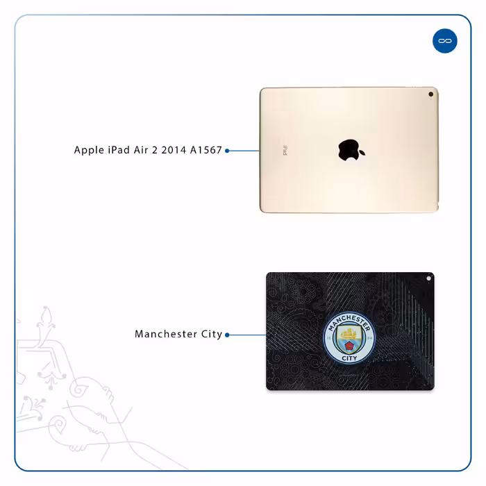 برچسب پوششی ماهوت مدل Manchester-City مناسب برای تبلت اپل iPad Air 2 2014 A1567