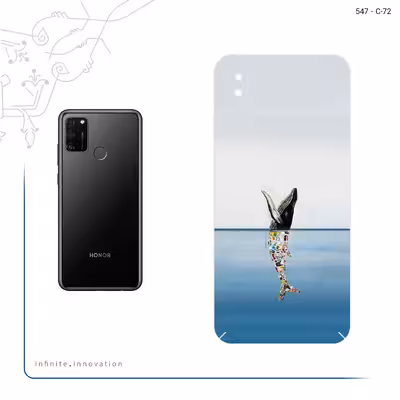 برچسب پوششی ماهوت مدل Collage of Sea Trash مناسب برای گوشی موبایل آنر 9A