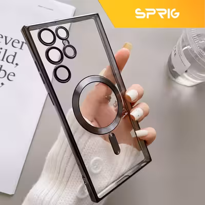 کاور اسپریگ مدل Magsafe-FU مناسب برای گوشی موبایل سامسونگ Galaxy S23 Ultra به همراه محافظ صفحه نمایش