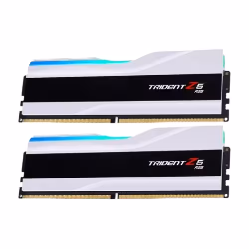 رم دسکتاپ DDR5 دو کاناله 6000 مگاهرتز جی اسکیل مدل TRIDENT Z5 WHITE RGB ظرفیت 32 گیگابایت CL36