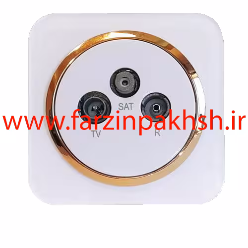 پریز آنتن مرکزی توکار دلند مدل آدا پلکسی قاب سفید