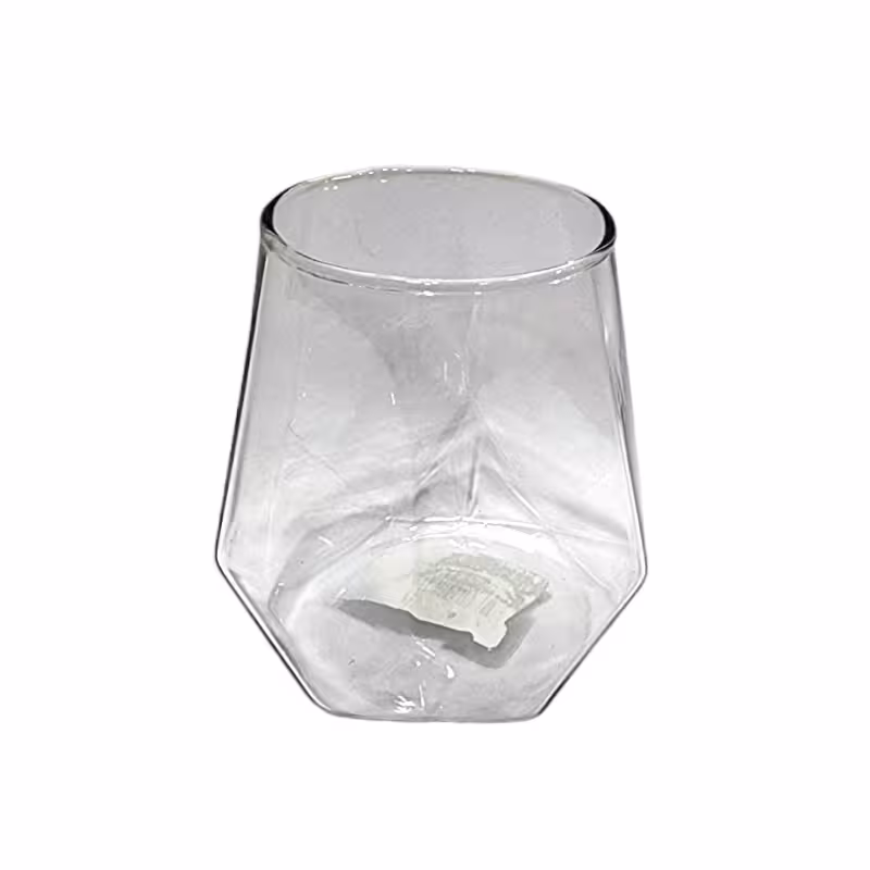 شیشه چند وجهی ارتفاع 8 قطر دهانه 6 سانت