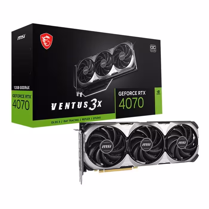 کارت گرافیک ام اس آی مدل GeForce RTX 4070 Ventus 3X E OC حافظه 12 گیگابایت