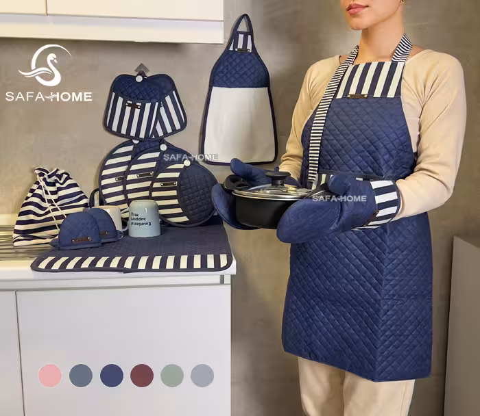 سرویس آشپزخانه پارچه ای 13 تکه مخمل رنگبندی