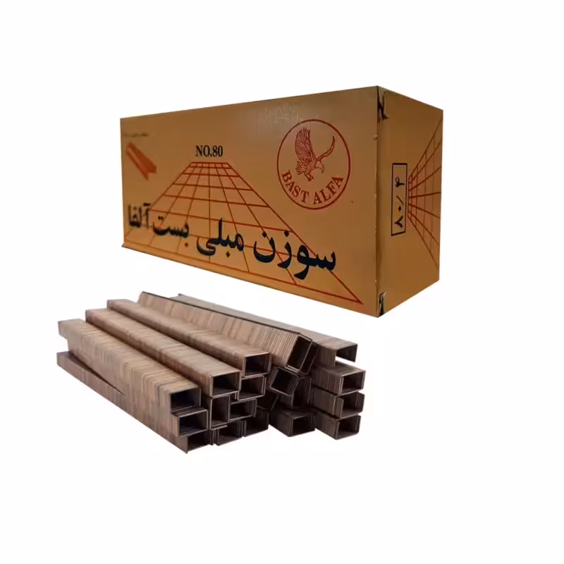 سوزن منگنه مبلی بست آلفا مدل 80/04 بسته 9000 عددی