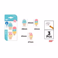 سر مدادی و پاک کن بستنی ام پی کد PG154-11 بسته 3 عددی