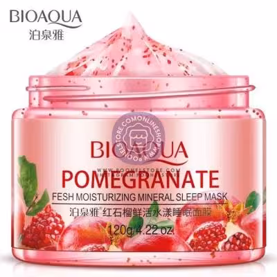 ماسک صورت شب ضد پیری حاوی انار 120 میلی لیتر اورجینال کد 02150663 orginal red pomegranate sleeping mask 120 ml poonelstore.com