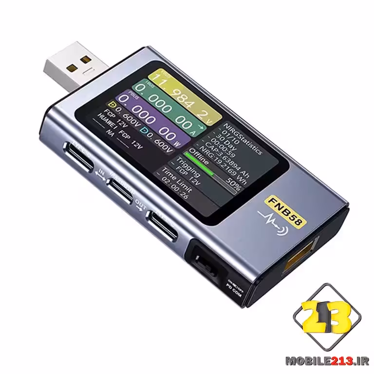 تستر حرفه ای یو اس بی و کابل فست شارژ FNB58