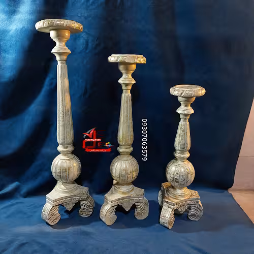 شمعدان کنارسالنی سه سایزی اوکیا
