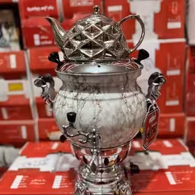 سماور گازی گل گندم سه کاره سنگی 6 لیتر