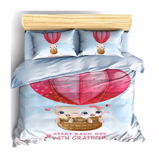 سرویس روتختی یک نفره کارینا مدل سه بعدی 6 تکه کد 1034