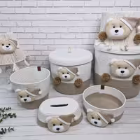 باکس لوسیون اتاق کودک مکرومه طرح خرس کلاه دار