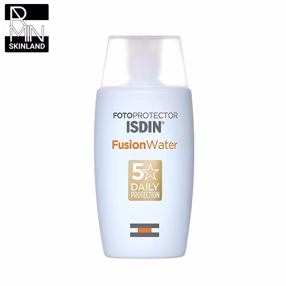 ضد آفتاب ایزدین اسپانیا مدل فیوژن واتر بدون رنگ SPF 50 حجم 50ml