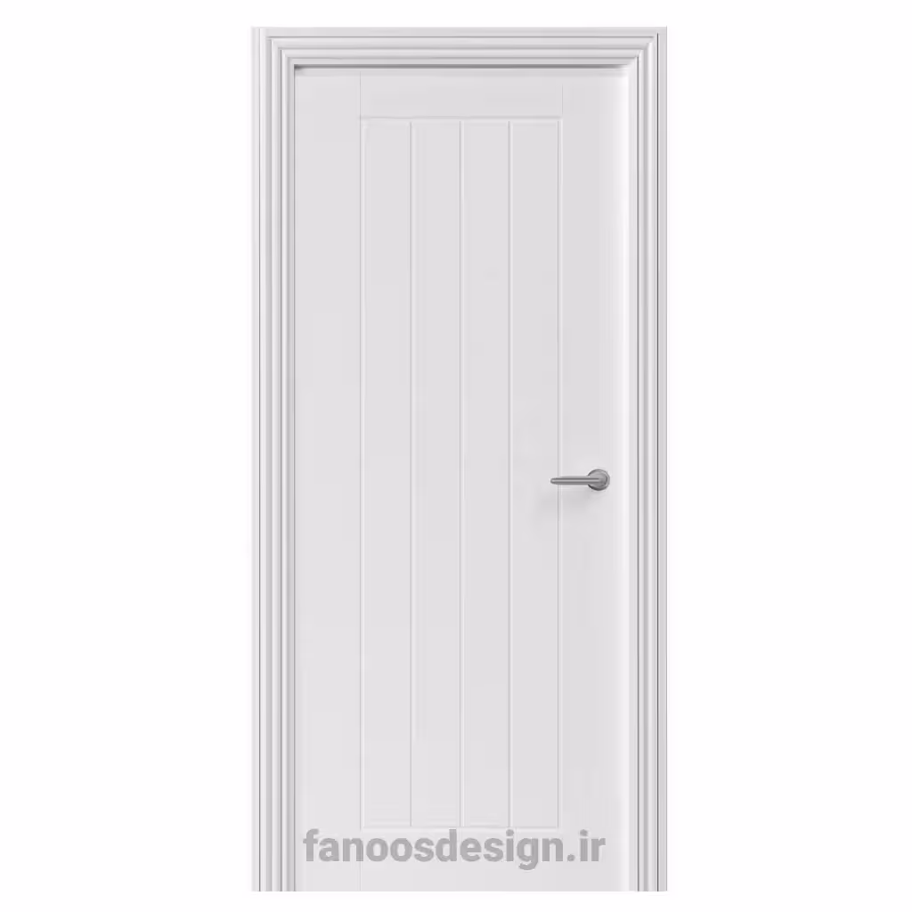 درب مدرن سفید طرح شیار عمودی کد 30689