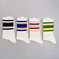 جوراب ساقدار JVD نوشته دار سری خط رنگی