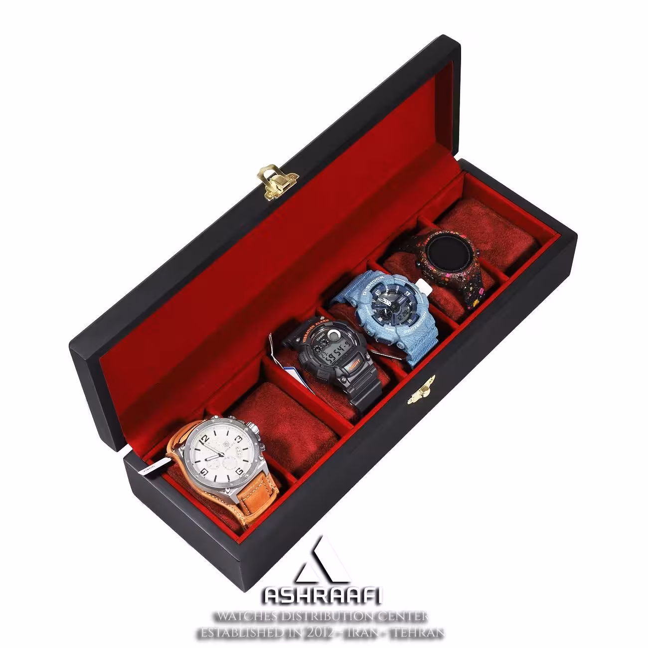 جعبه ساعت 6 عددی چوبی Box Watches 6 BR