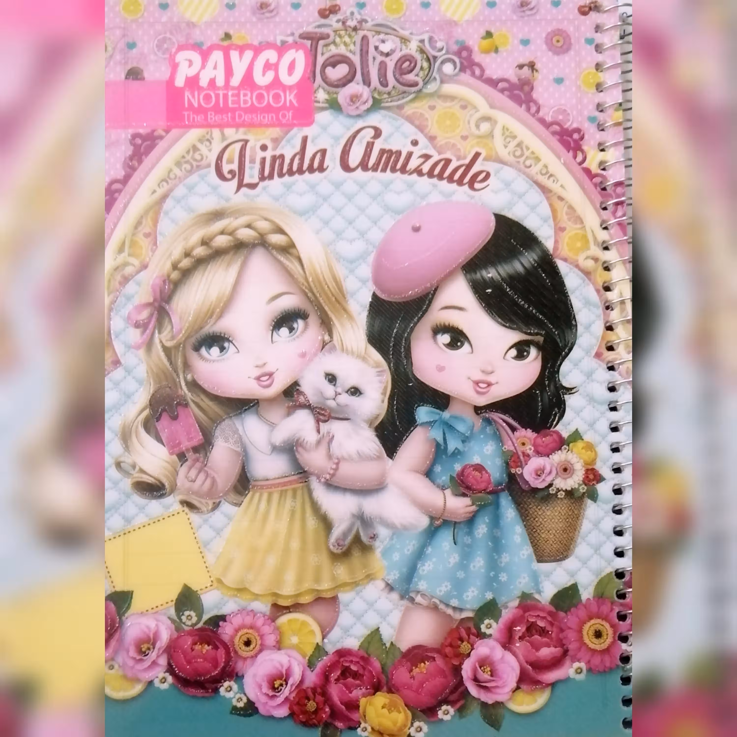 دفتر  فانتزی 80 برگ با جلد طلقی