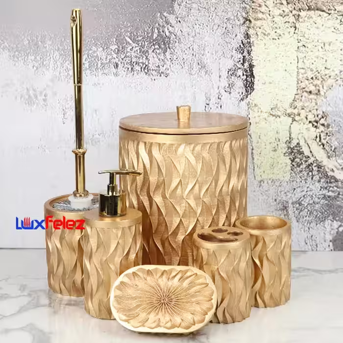 ست سرویس بهداشتی رزین الماس کد 345 شش پارچه