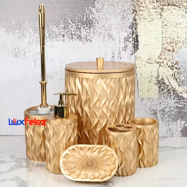 ست سرویس بهداشتی رزین الماس کد 345 شش پارچه