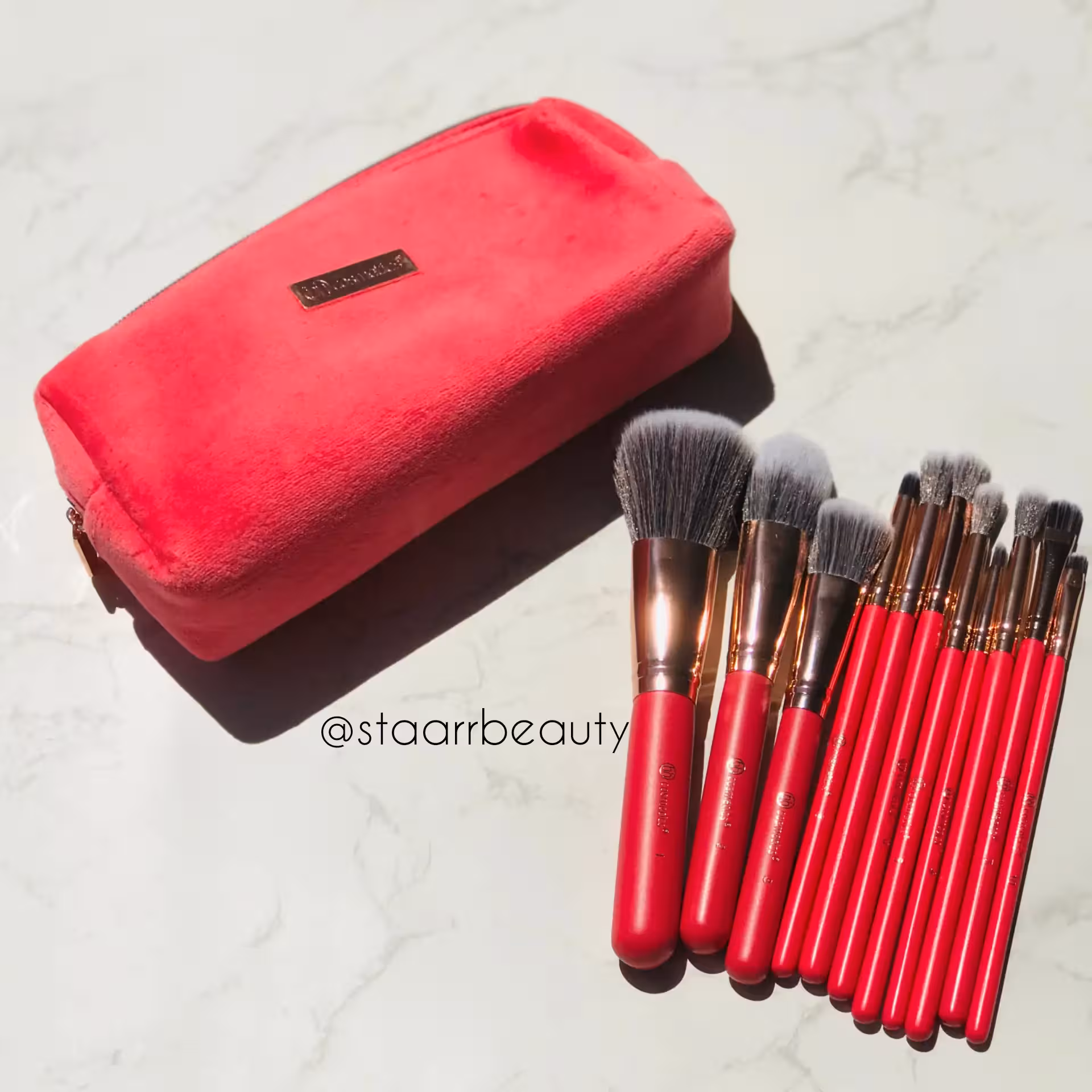 ست براش بی اچ BH مدل کیف مخملی مجموعه 11 عددی