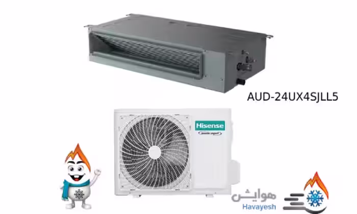 داکت اسپلیت اینورتر هایسنس مدل AUD-24UX4SJLL5