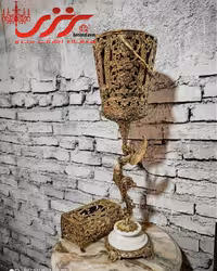 سطل و جا دستمال گل رز پایه سنگی فرشته