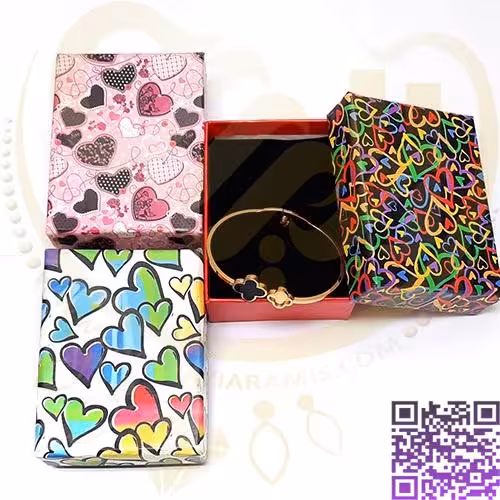 جعبه جواهرات نیم ست هاردباکس قلبی