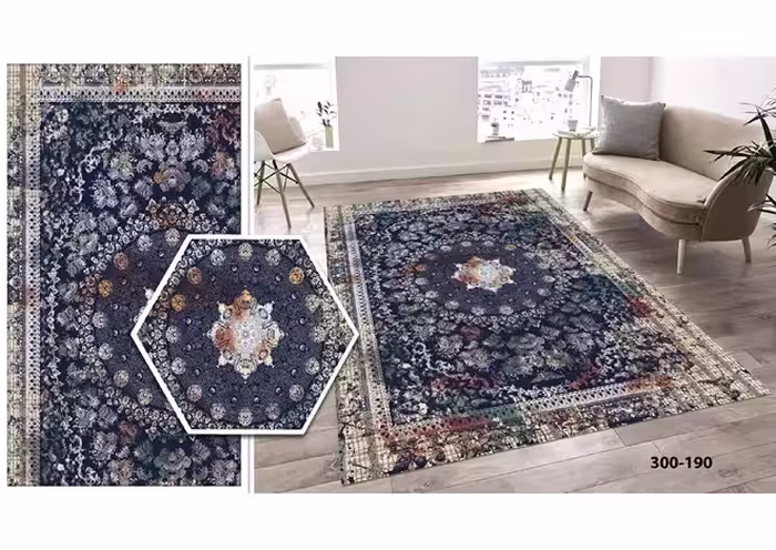 روفرشی کشدار مخمل شانل ترک(کشدوزی شده)-کد طرح 762