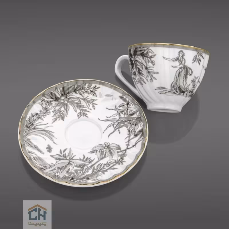 چایخوری چینی گلدکیش ست 6 نفره طرح Adlya مدل GK701108-5