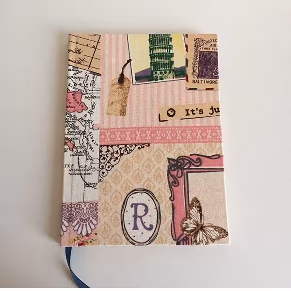 دفتر پارچه ای قطع وزیری Fabric Handmade Notebook