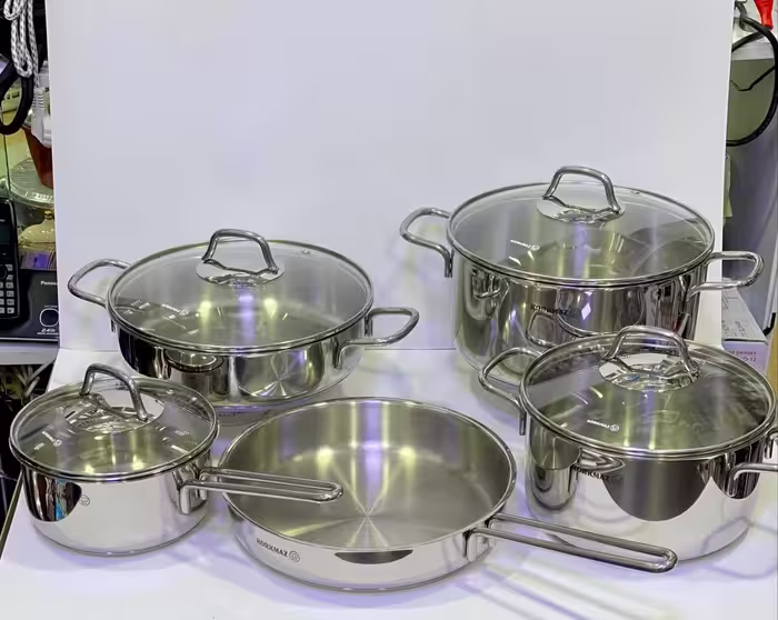 سرویس قابلمه استیل کرکماز 9 پارچه مدل A1609