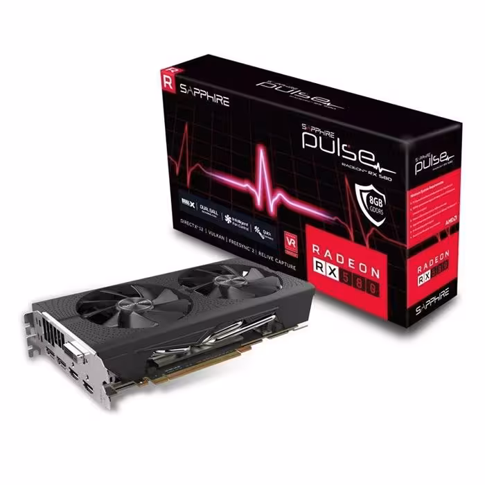 کارت گرافیک سافایر  مدل Pulse RX 580 8GB DDR5 DUAL HDMI