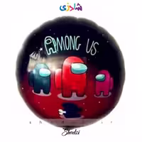 بادکنک فویلی گرد امانگ آس
