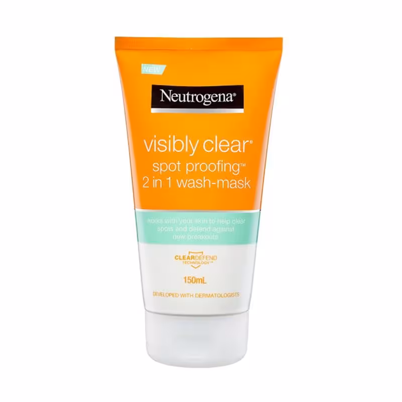 ژل پاک کننده صورت نوتروژینا مدل visibly clear (بهبود دهنده منافذ باز پوست) 150 میل