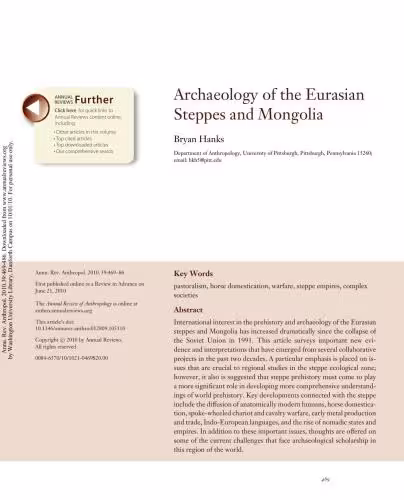 خرید و دانلود نسخه کامل کتاب Archaeology of the Eurasian Steppes and Mongolia