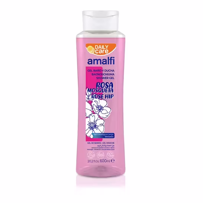 شامپو بدن روزانه آمالفی مدل گل رز-600ml