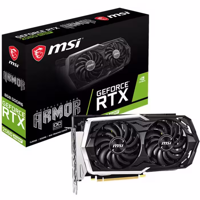 کارت گرافیک ام اس آی مدل GeForce RTX 2060 SUPER ARMOR OC با حافظه 8 گیگابایت