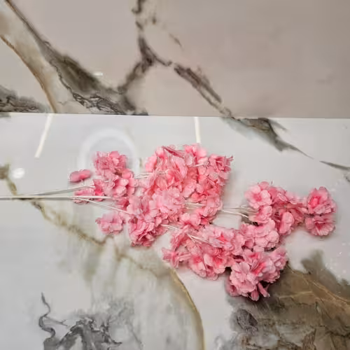 شکوفه 3 بازو صورتی پررنگ مصنوعی