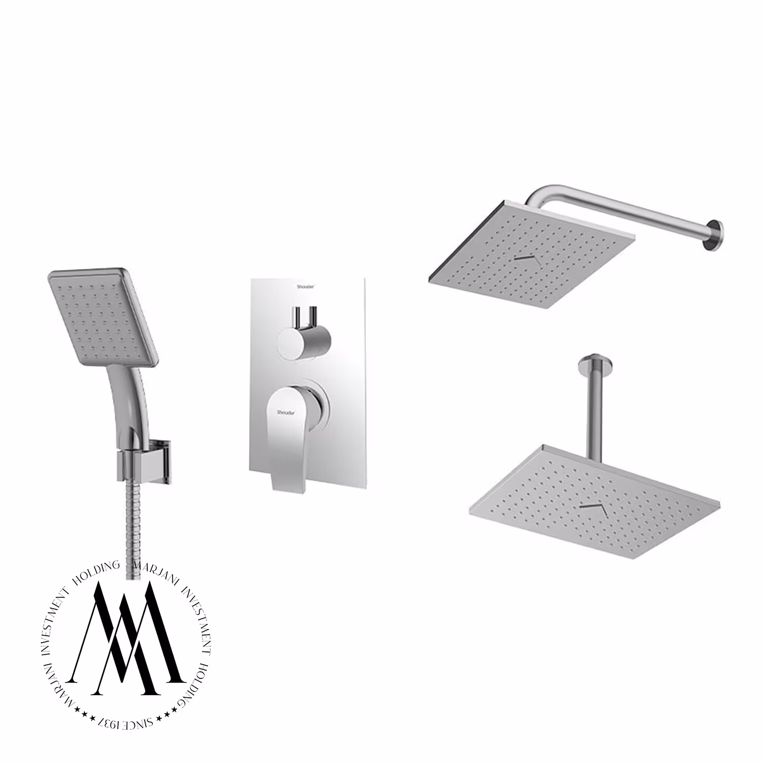 شیر حمام توکار شودر مدل رومرپلاس ABS تیپ 3 (کروم)