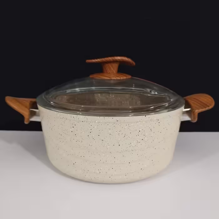 قابلمه گرانیتی سایز 32 برند EVIZ مدل سوئینگ (کرم)