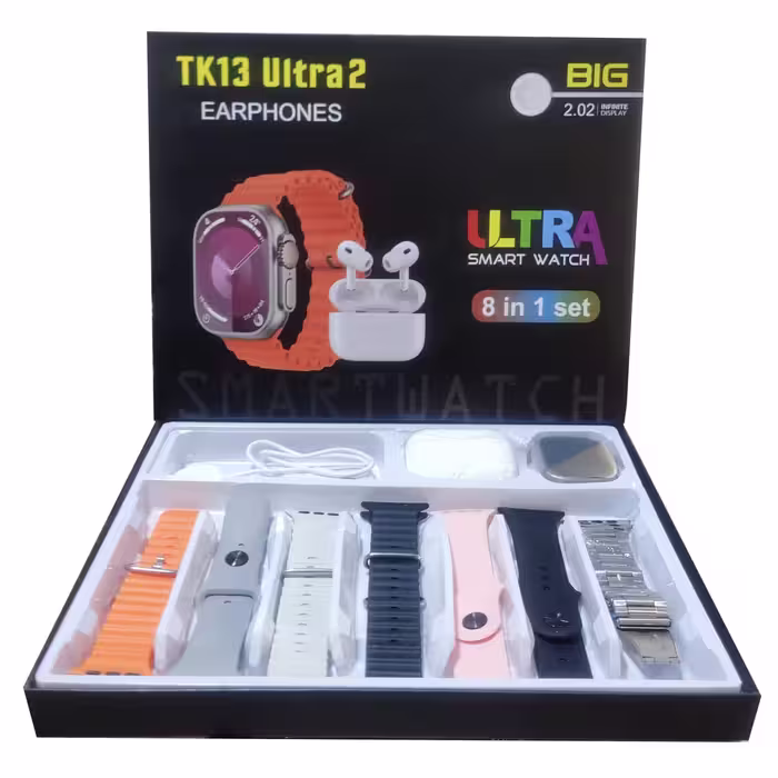 پک ساعت هوشمند و ایرپاد پرو 2 مدل TK13 ULTRA2  با 7 بند