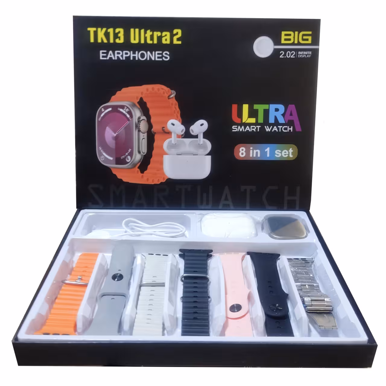 پک ساعت هوشمند و ایرپاد پرو 2 مدل TK13 ULTRA2  با 7 بند