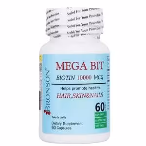 کپسول مگابیت بیوتین 10000 میکروگرم برونسون