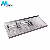 سینک میلان 3020 روکار دو لگنه