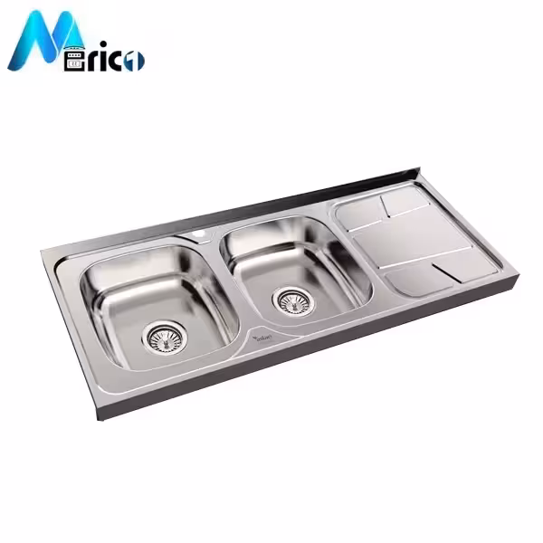 سینک میلان 3020 روکار دو لگنه