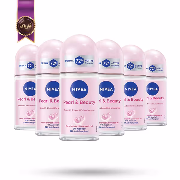 6 عدد مام رول ضدتعریق زنانه نیوا NIVEA مدل مروارید و زیبایی Pearl & Beauty حجم 50 میلی‌ لیتر (اورجینال)