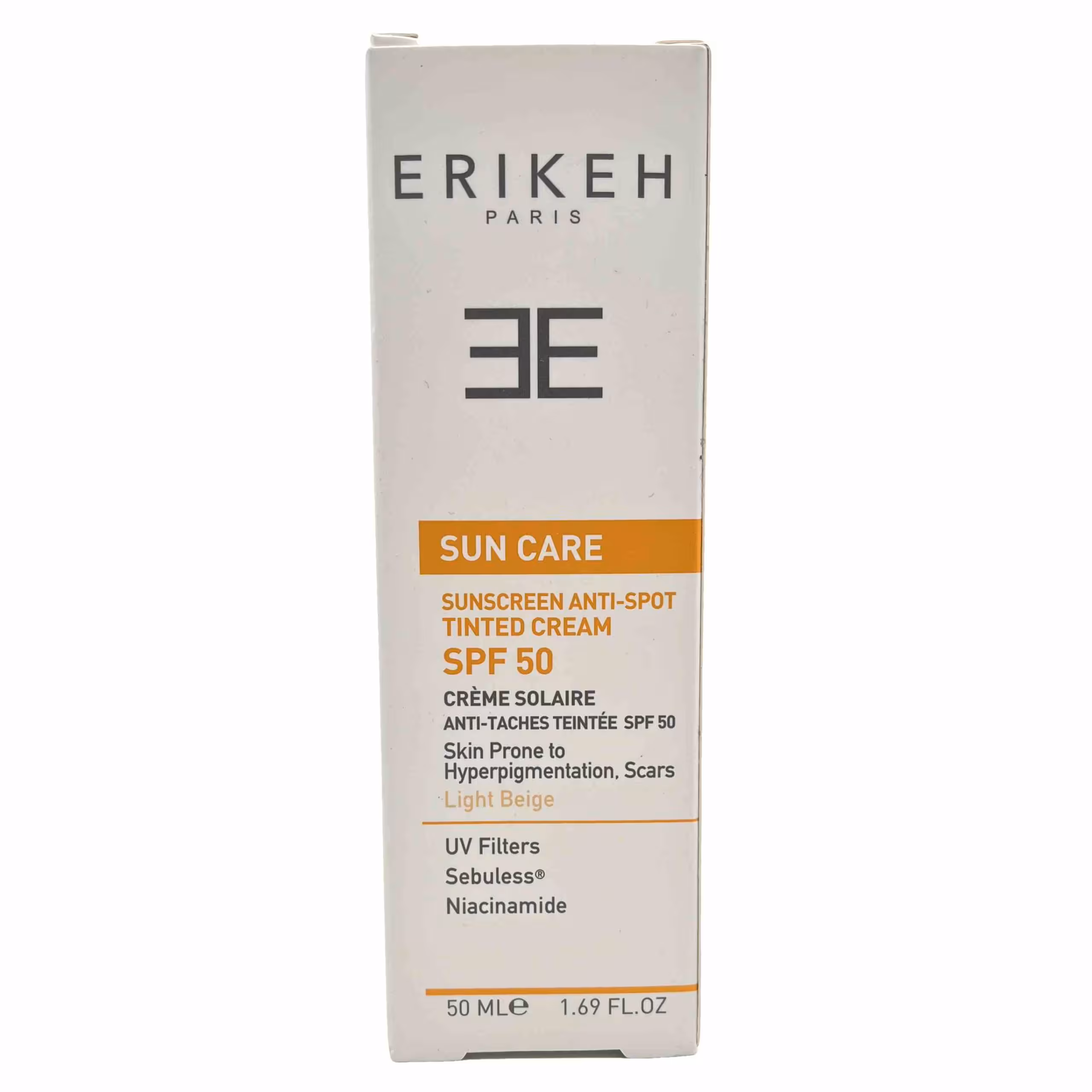 کرم ضد آفتاب و ضد لک بژ روشن SPF50 اریکه Erikeh