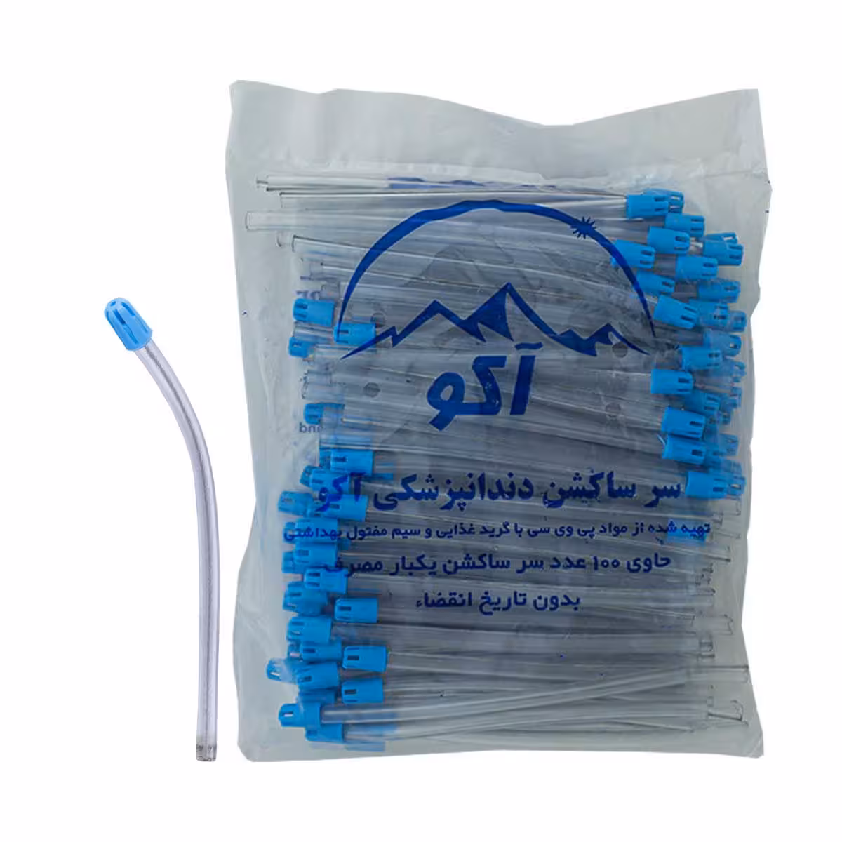 سرساکشن یکبار مصرف آکو 100 عددی | Aspirator Tips AKO