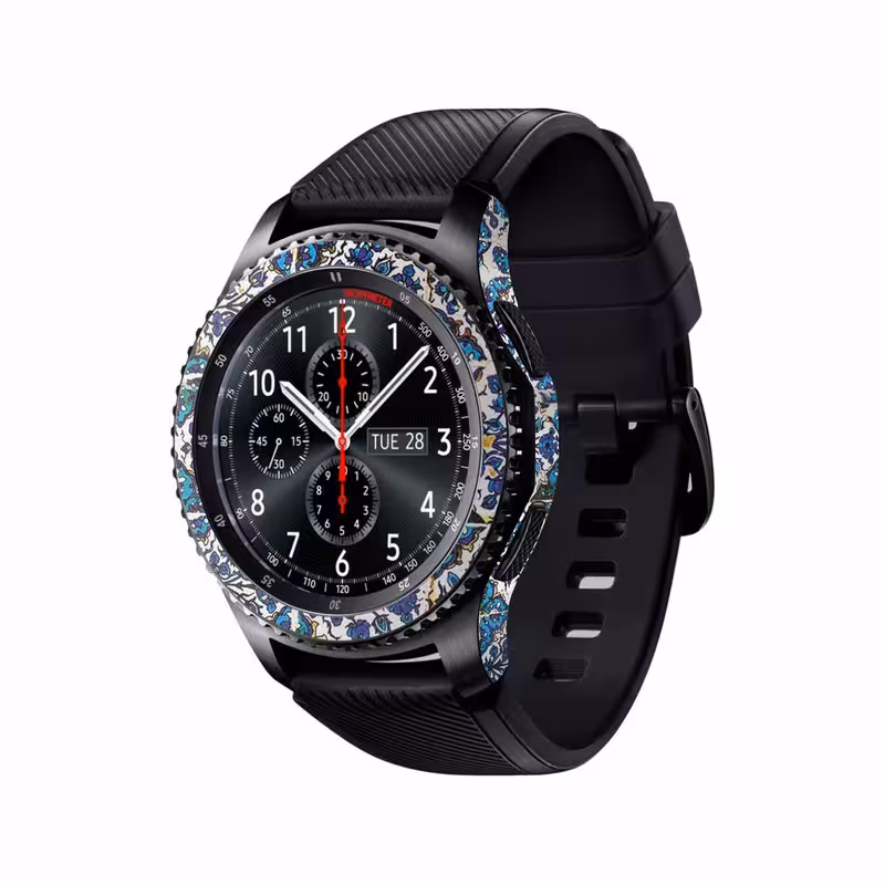 برچسب ماهوت طرح Iran-Tile1 مناسب برای ساعت هوشمند سامسونگ Galaxy Gear S3 Frontier