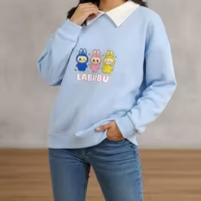 سویشرت دورس داخل کرکی باکسی لبوبو